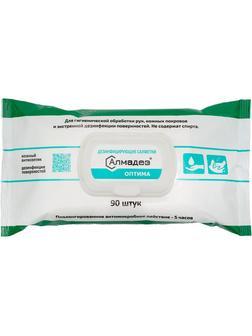 Салфетки Алмадез-Оптима, влажные, 90 салфеток (16x13.5), флоупак, бесспирт