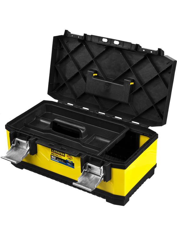 STAYER METALPRO, 498 х 289 х 222 мм, (19.5″), металлический ящик для инструментов, Professional (2-38011-18)