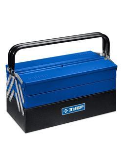 ЗУБР ЯРУС-5/17, 430 х 210 х 155 мм, (17″), Металлический раздвижной ящик для инструментов, Профессионал (38356-17)