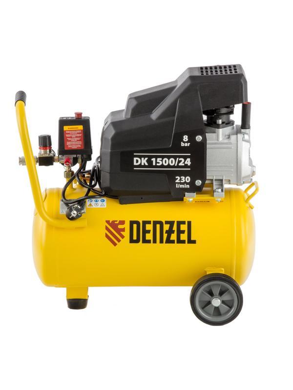 Компрессор поршневой DENZEL DK1500/24, Х-PRO 230 л/мин, 24л (58063)
