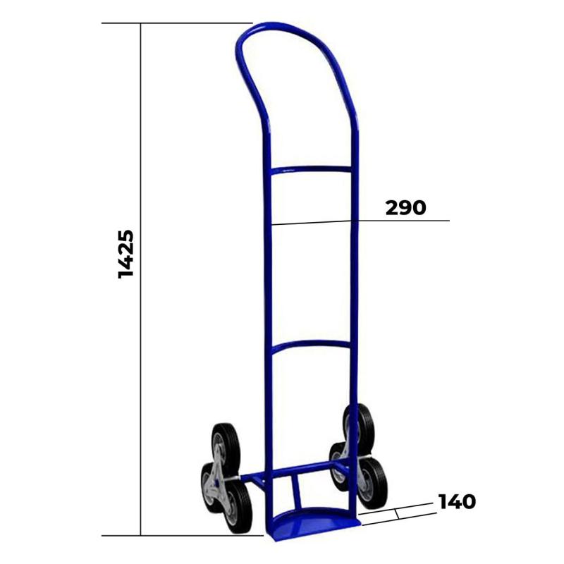 Тележка под баллон Rusklad ГБ-1 до 150кг с блоком из 3х колес (в комплекте)
