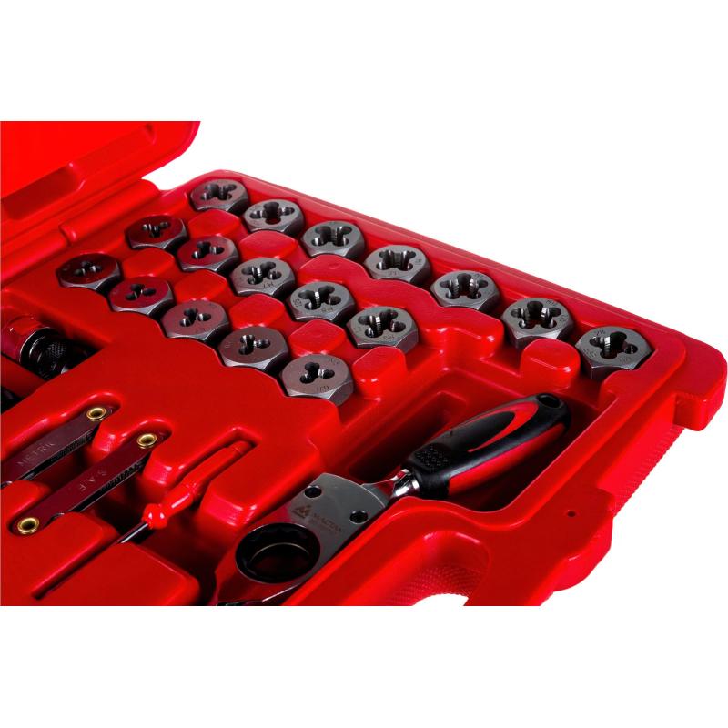 Набор метчиков и плашек SK-5 M3-M12, 1/8-1/2, кейс, 75 предметов МАСТАК