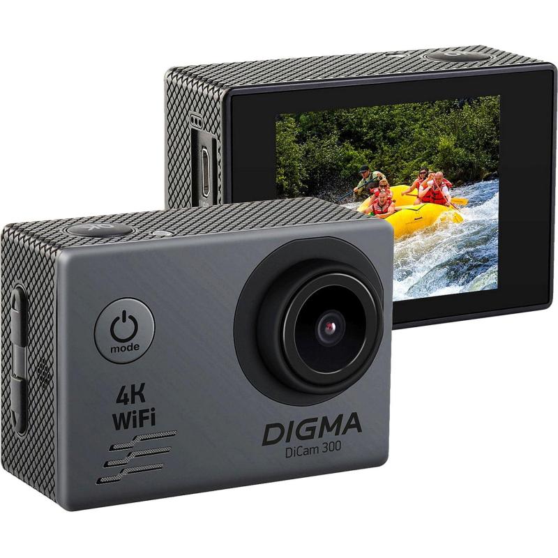 Экшн-камера Digma DiCam 300 серый