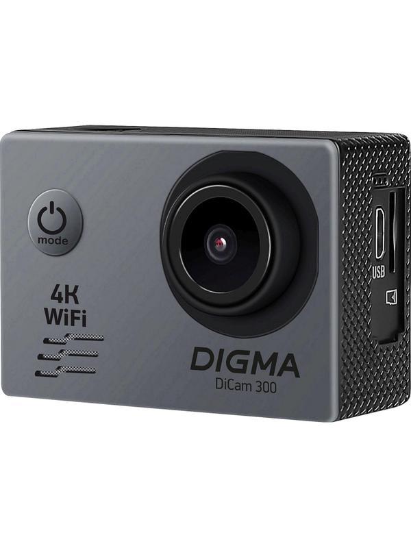 Экшн-камера Digma DiCam 300 серый
