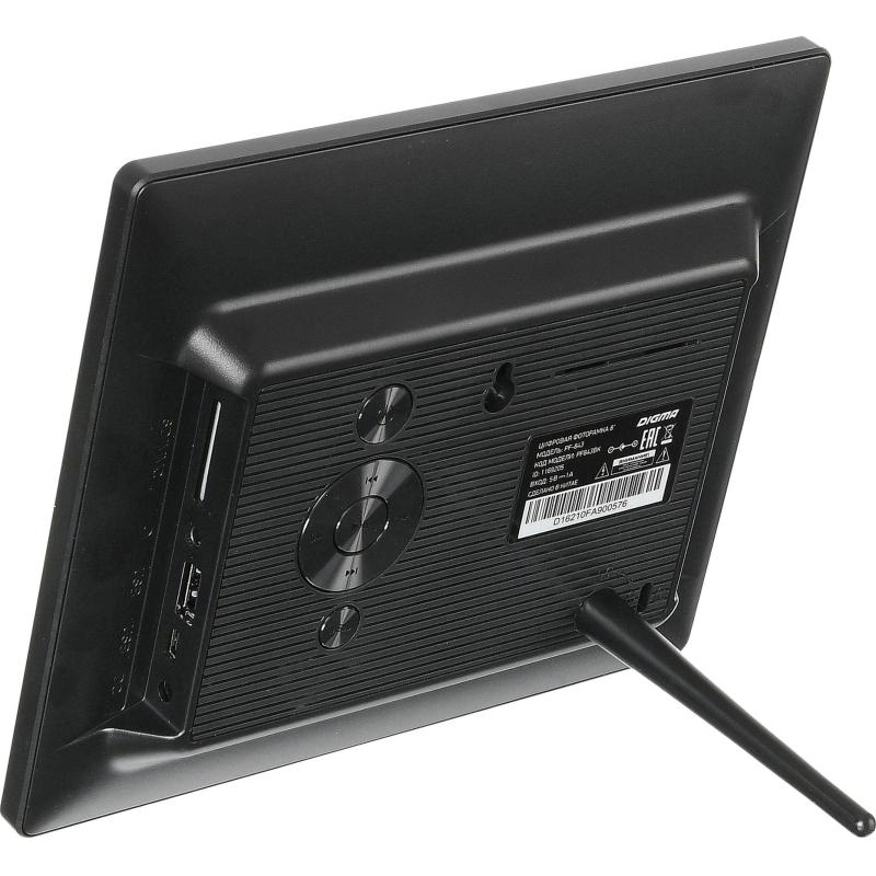 Фоторамка цифровая Digma 8 PF-843 IPS 1024x768 черный пластик ПДУ Видео