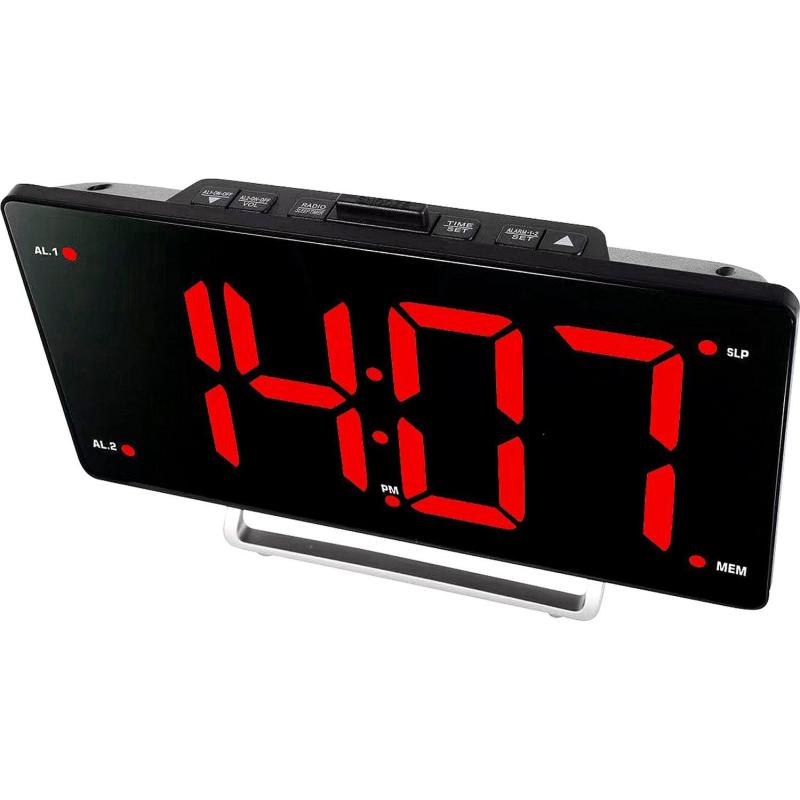 Радиобудильник Hyundai H-RCL246 черный LCD подсв:красная часы:цифровые FM
