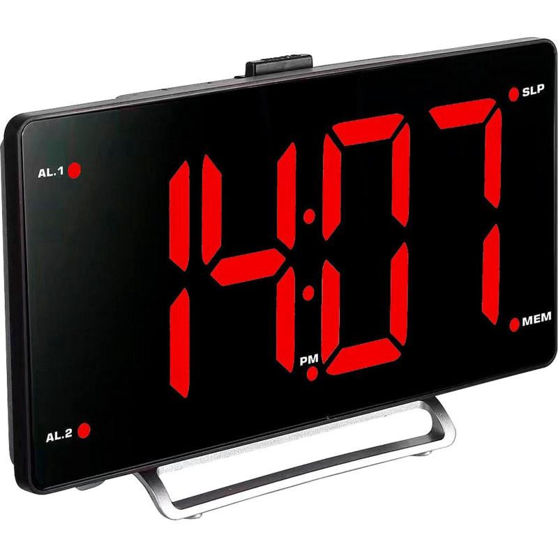 Радиобудильник Hyundai H-RCL246 черный LCD подсв:красная часы:цифровые FM