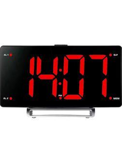 Радиобудильник Hyundai H-RCL246 черный LCD подсв:красная часы:цифровые FM