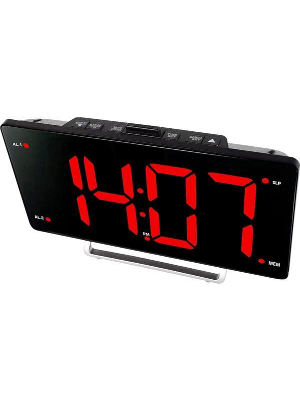 Радиобудильник Hyundai H-RCL246 черный LCD подсв:красная часы:цифровые FM
