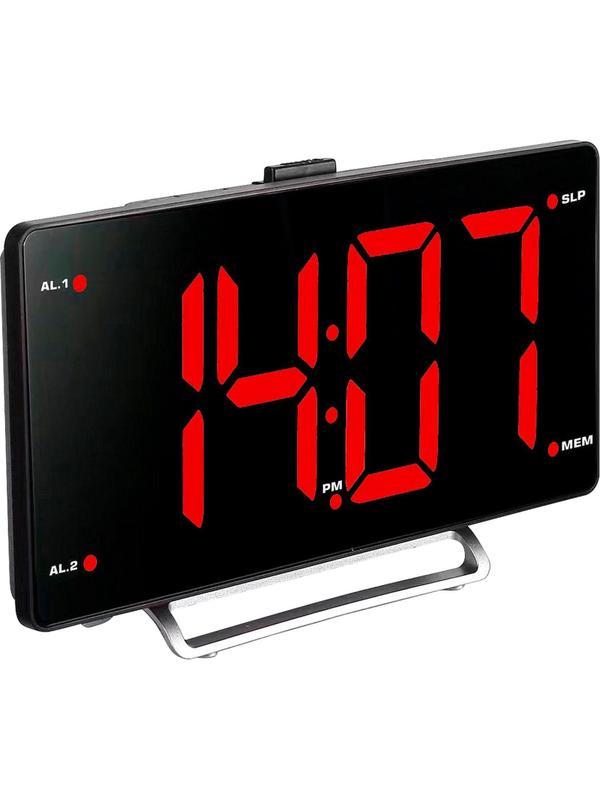 Радиобудильник Hyundai H-RCL246 черный LCD подсв:красная часы:цифровые FM