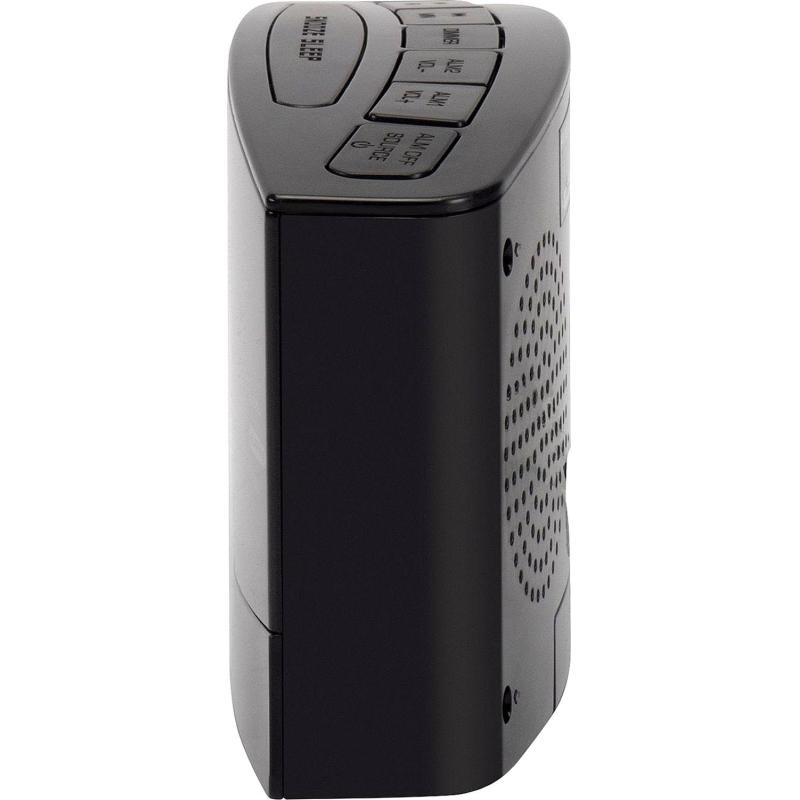 Радиобудильник Hyundai H-RCL238 черный LCD подсв:зеленая часы:цифровые FM