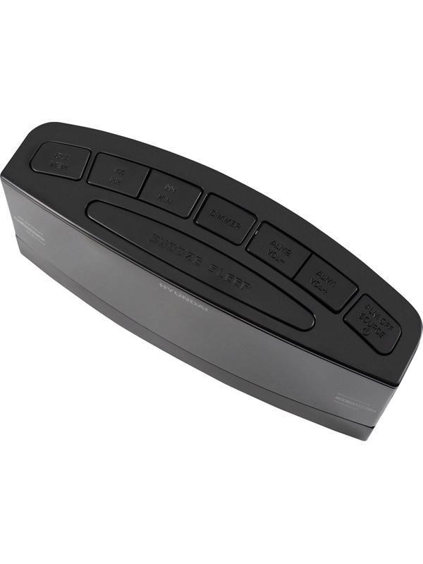 Радиобудильник Hyundai H-RCL238 черный LCD подсв:зеленая часы:цифровые FM