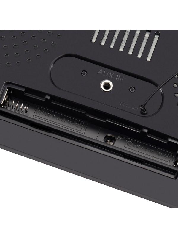 Радиобудильник Hyundai H-RCL238 черный LCD подсв:зеленая часы:цифровые FM