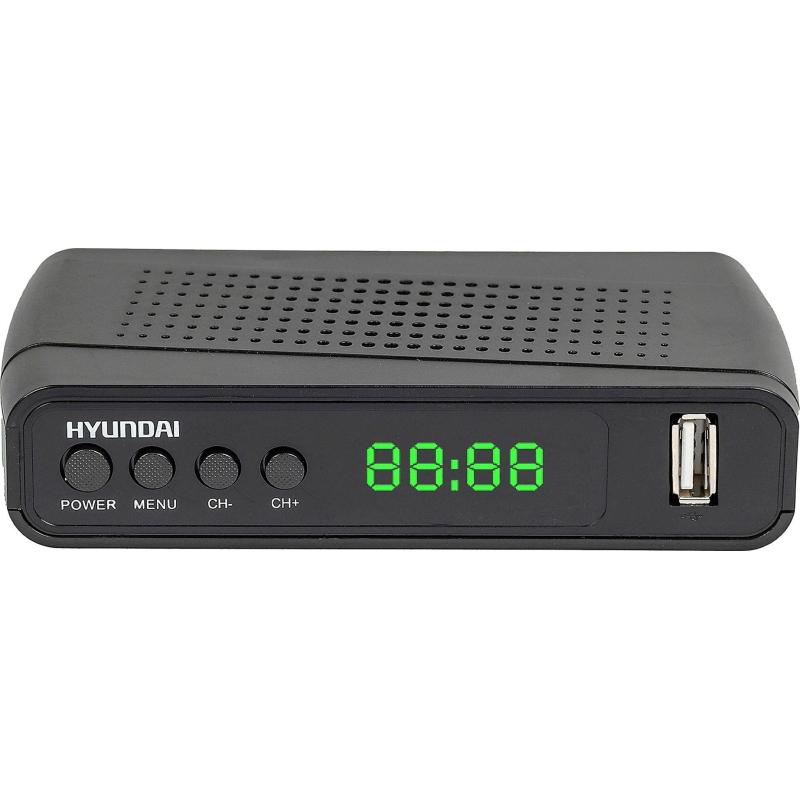 Приставка для цифрового ТВ Hyundai H-DVB520 + WiFi-адаптер черный, DVB-T2