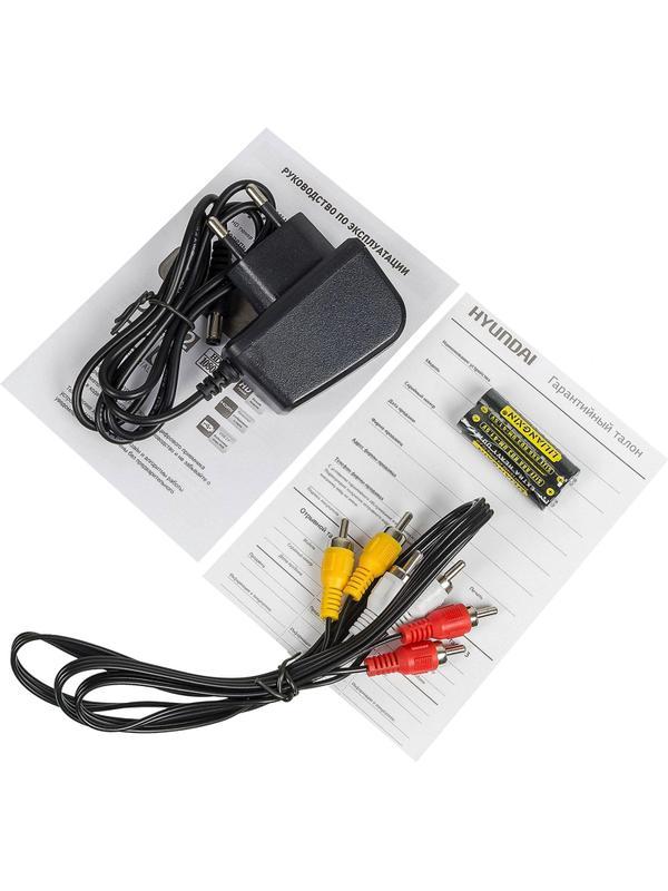 Приставка для цифрового ТВ Hyundai H-DVB520 + WiFi-адаптер черный, DVB-T2