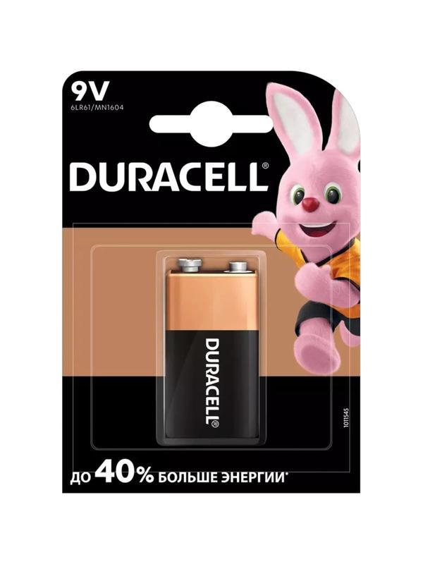 Батарейка Duracell Plus Крона 6LR61 BL1 Alkaline 9V