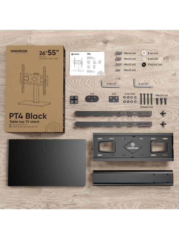 Подставка для ТВ ONKRON PT4  26-55, макс 35кг, черная