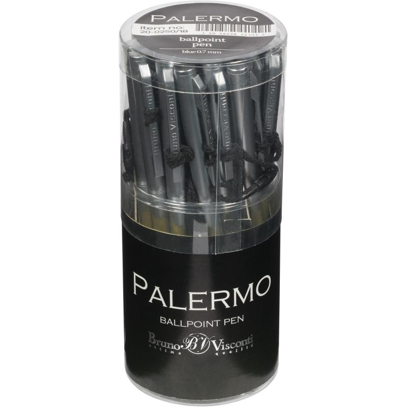 Ручка шариковая автомат. PALERMO металл.корп.серебр, 0,7мм,синяя 20-0250/18