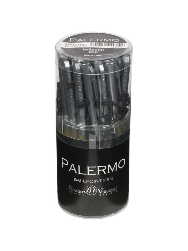 Ручка шариковая автомат. PALERMO металл.корп.серебр, 0,7мм,синяя 20-0250/18