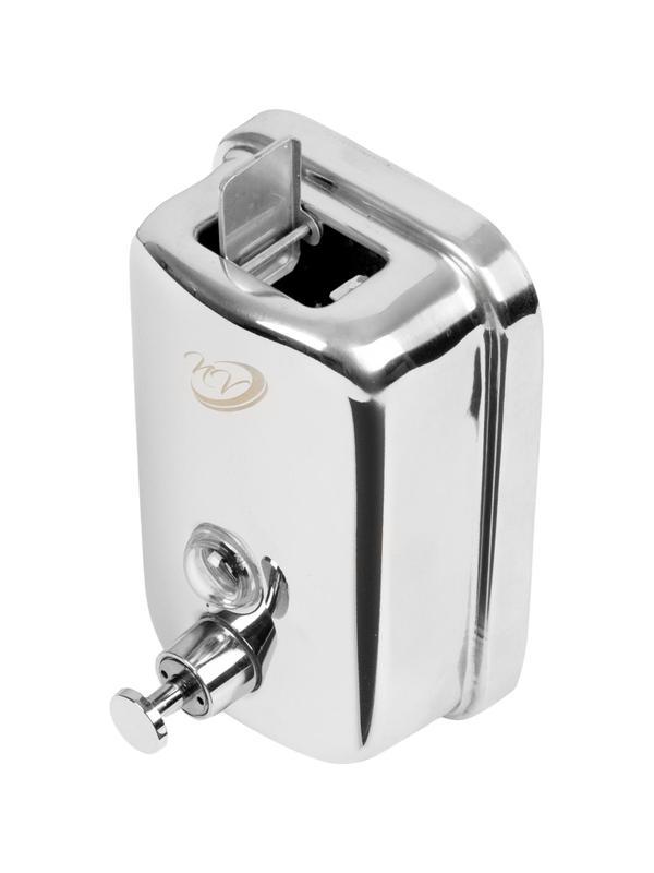 Дозатор для жидкого мыла нержавеющая сталь 500мл глянц 98х108х150 NV-2201