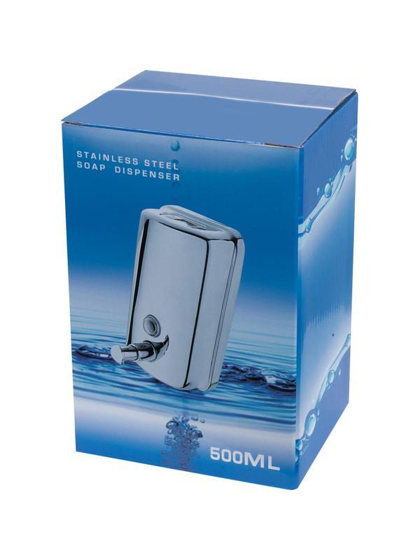 Дозатор для жидкого мыла нержавеющая сталь 500мл глянц 98х108х150 NV-2201