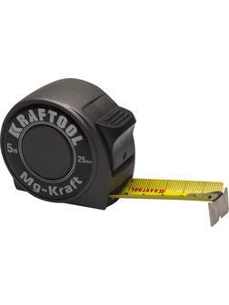 KRAFTOOL MG-Kraft, 5 м х 25 мм, ударопрочная профессиональная рулетка (34129-05-25)
