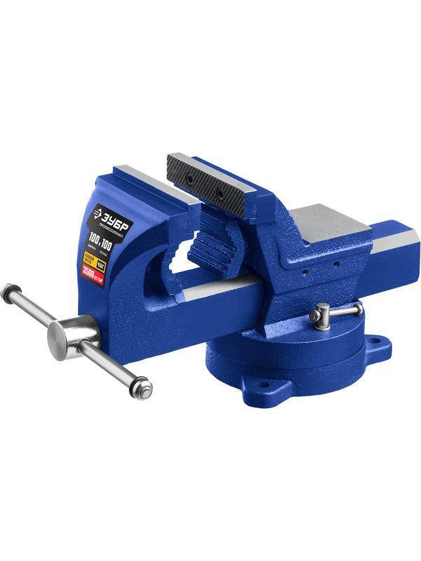 ЗУБР 100 мм, слесарные тиски, Профессионал (32703-100)