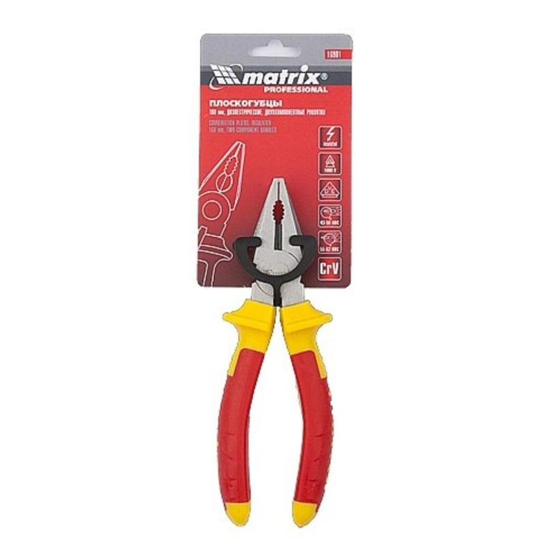 Плоскогубцы диэлектрические 160 мм Insulated Matrix 16901