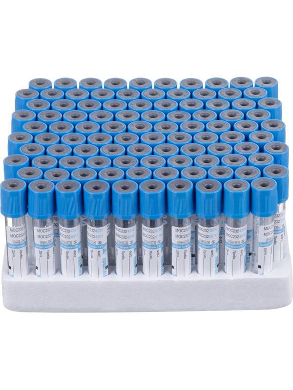 Вакуумные пробирки с Na цитрат 3,8% 1,8мл, 13х75мм, KOMETALINE 100шт/уп