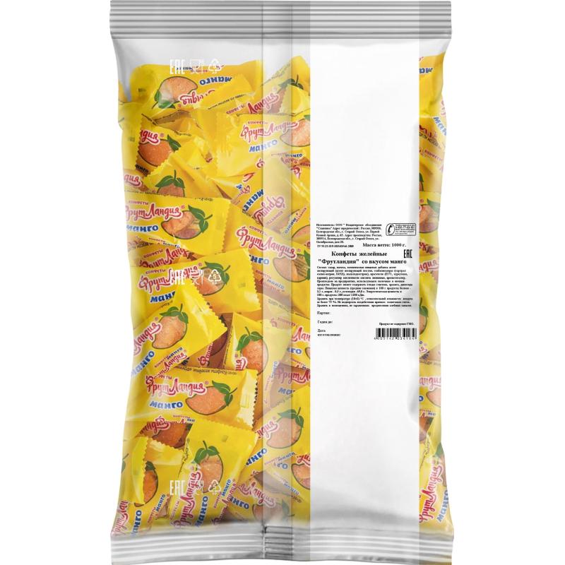Конфеты Фрутландия желейные со вкусом манго пак 1000г