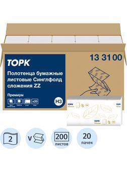 Полотенца бумажные Торк ZZ Прем 2-сл. НЗ 200л 20пач/уп, цел 133100