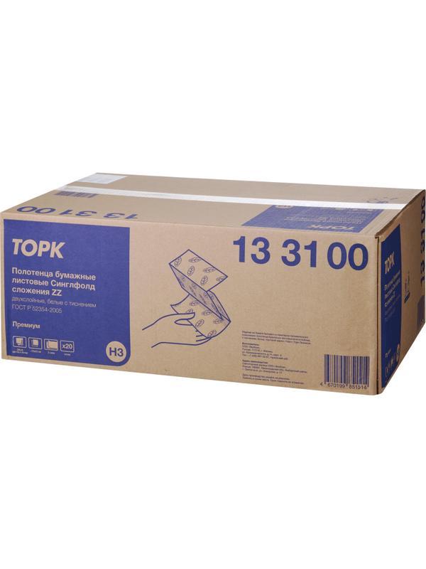 Полотенца бумажные Торк ZZ Прем 2-сл. НЗ 200л 20пач/уп, цел 133100