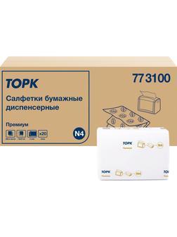 Салфетки бумажные д/дисп Торк Экспресснап Прем 2слN4 200л20пач/уп,цел773100