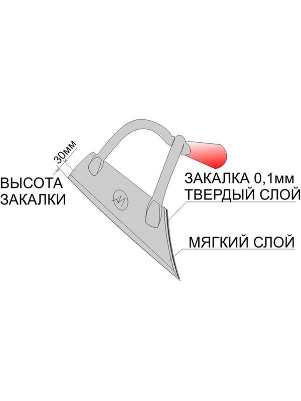Тяпка самозаточная 200x65мм Витязь черная RUSСАД,8447