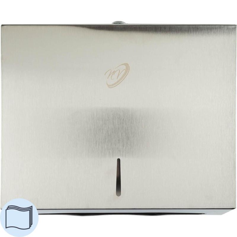 Диспенсер для полотенец лист Z, нерж. сталь, матовый, с ключом NV-2518