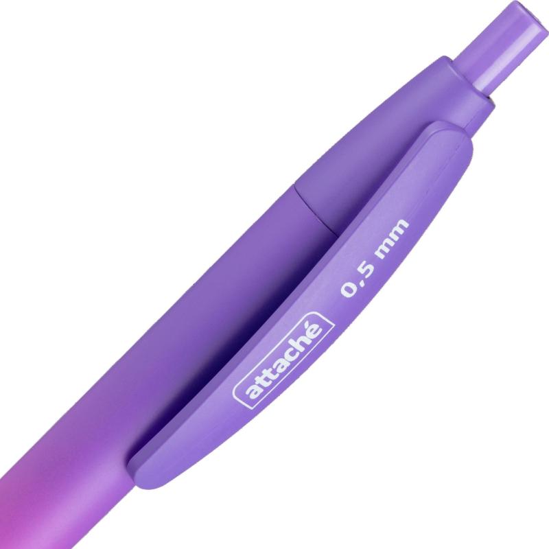 Ручка шариковая автомат. Attache Градиент,softtouch,масл,0,5,син