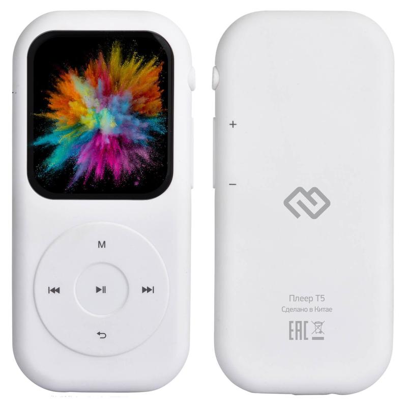 Плеер MP3 Hi-Fi Flash Digma T5 16Gb белый/1.54/FM/microSDHC