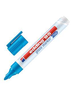 Маркер для стеклянных досок EDDING E-95/010 голубой 1,5-3мм круг.наконечник