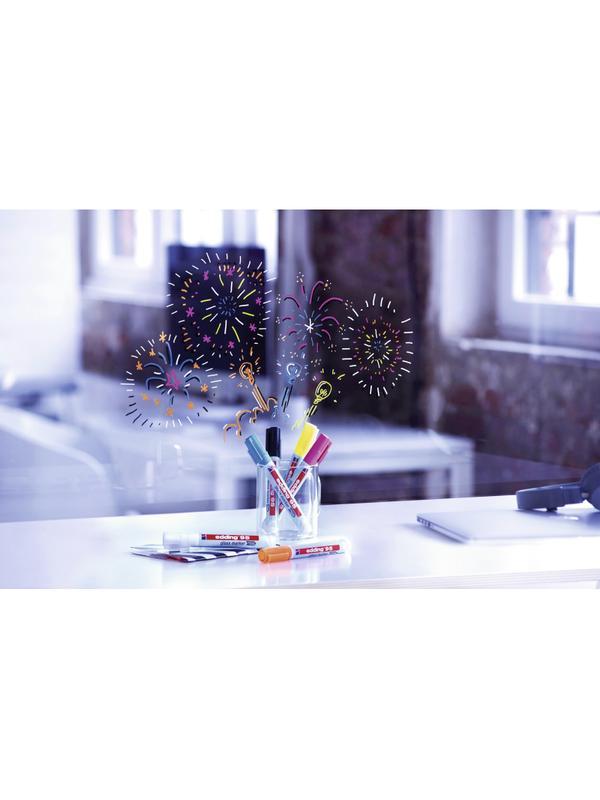 Маркер для стеклянных досок EDDING E-95/049 белый 1,5-3мм круг. наконечник