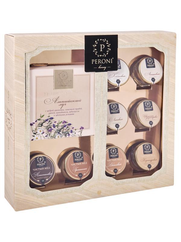 Мед и чай набор Чай& 8х30мл Peroni (жид мед)+чай 35г Альпийский луг 3наб/уп