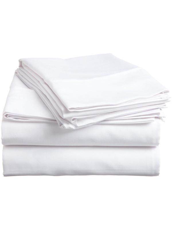 Постельное белье 1,5сп бязь 145г/м2 белое (нав.50х70-1шт.)