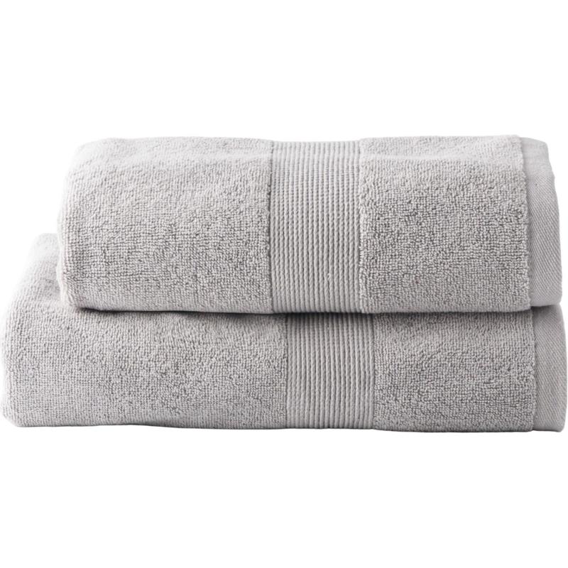 Набор полотенец махровых 2 шт. ( 50x80, 70х130) BASIC COLLECTION, св.серый
