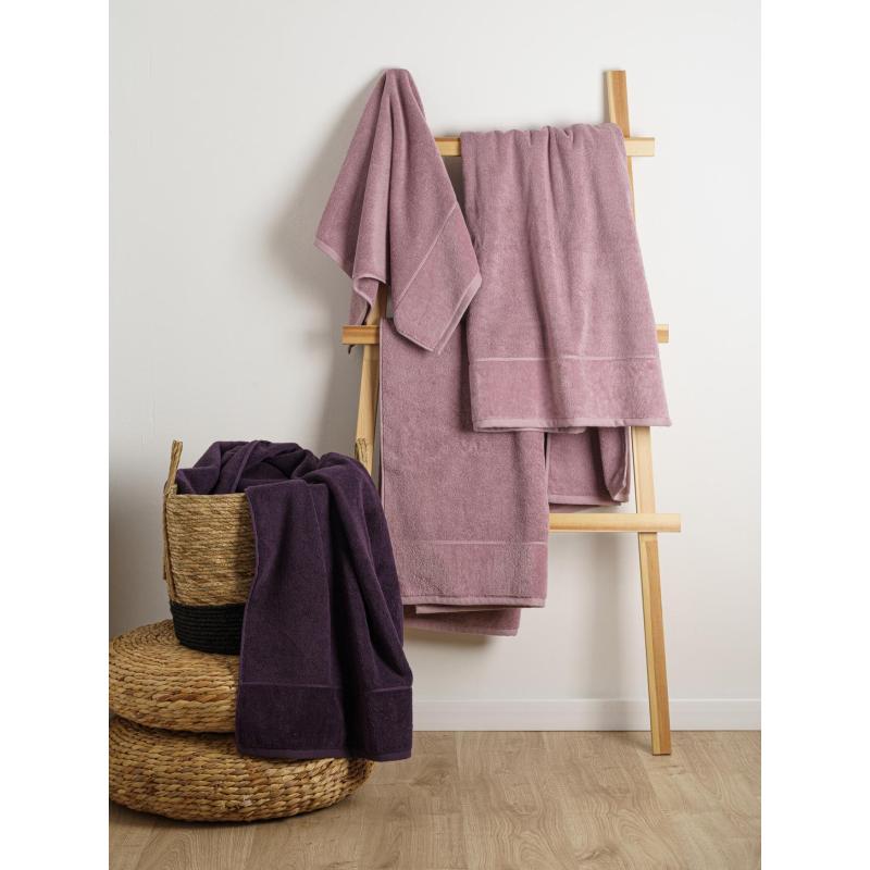 Набор полотенец махровых 2 шт (50x80,70x130)HOME COLLECTION, светло-лиловый