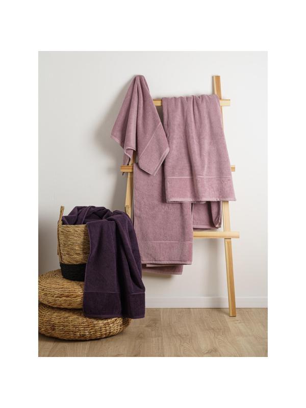 Набор полотенец махровых 2 шт (50x80,70x130)HOME COLLECTION, светло-лиловый