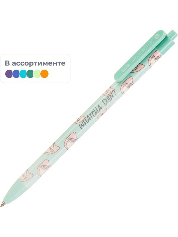 Ручка шариковая автомат. M&G So Many Cats, д.ш.0,5 мм,син,асс ABP464R8