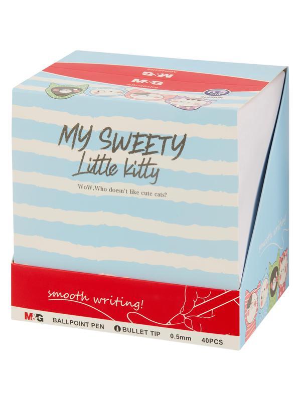 Ручка шариковая автомат. M&G So Many Cats, д.ш.0,5 мм,син,асс ABP464R8