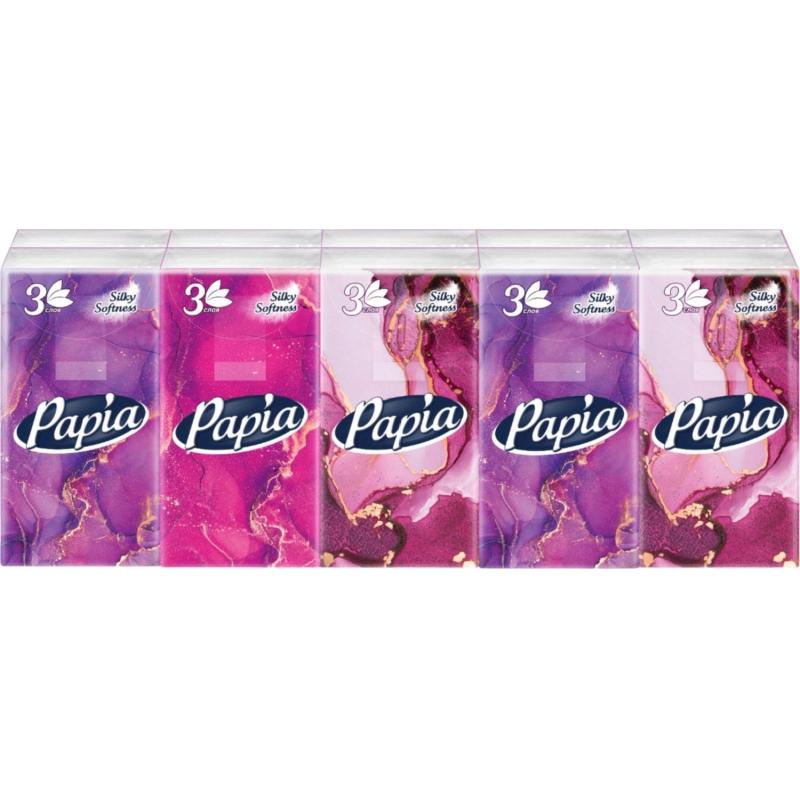 Носовые платочки Papia 3 сл.10лx10 пач/уп
