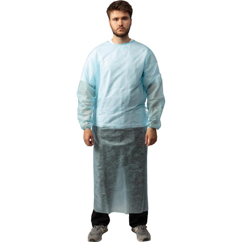 Халат хирург. стер.,рук.резинка,140см,  пл.42 р.XL(50-52) Инмедиз