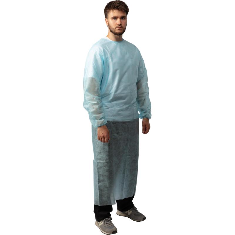 Халат хирург. стер.,рук.резинка,140см,  пл.42 р.XL(50-52) Инмедиз