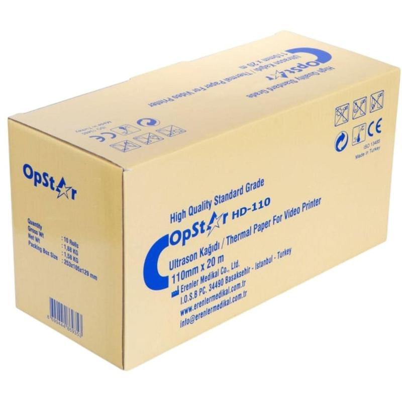 Бумага для УЗИ -принтеров, S-6100, OpStar Plus, 110х20, 10шт/уп
